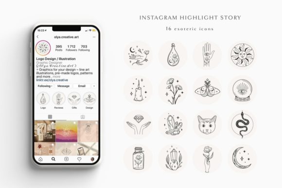 A Curated Look at Instagram Highlight Story Templates: The Jar and Esoteric Collection