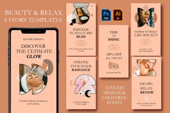 Beauty Story Templates Set: Elevate Your Visual Narrative