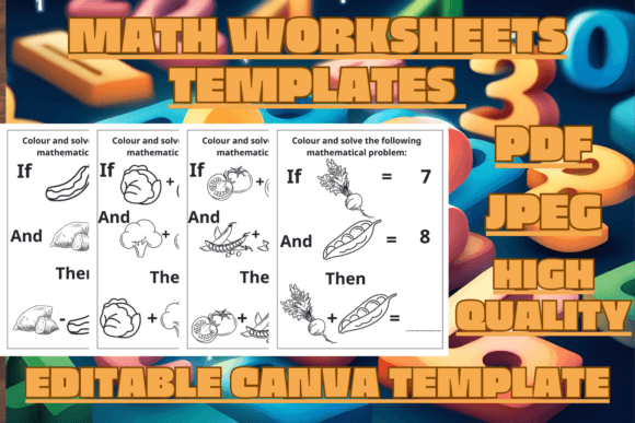Engaging Math Worksheets Templates & Coloring Book