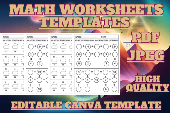 Math Worksheets Templates: A Game for Skill Mastery