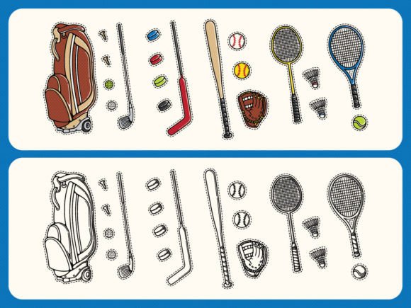 Retro Sport Clip Art Sticker Templates: Adding Dynamic Energy to Your Creative Projects