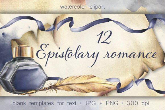 Vintage Writing Watercolor Templates: Elevate Your Epistolary Designs