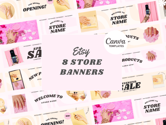 Y2K Etsy Shop Banner Templates: A Modern Retro Makeover