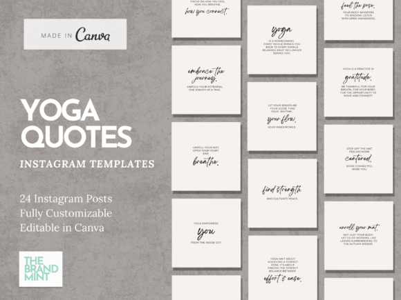 Yoga Quotes Instagram Templates: Create a Calming and Cohesive Social Media Presence